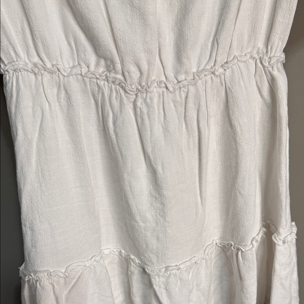 Blue Blush White Off-Shoulder Dress Ruffles Small - Picture 4 of 7